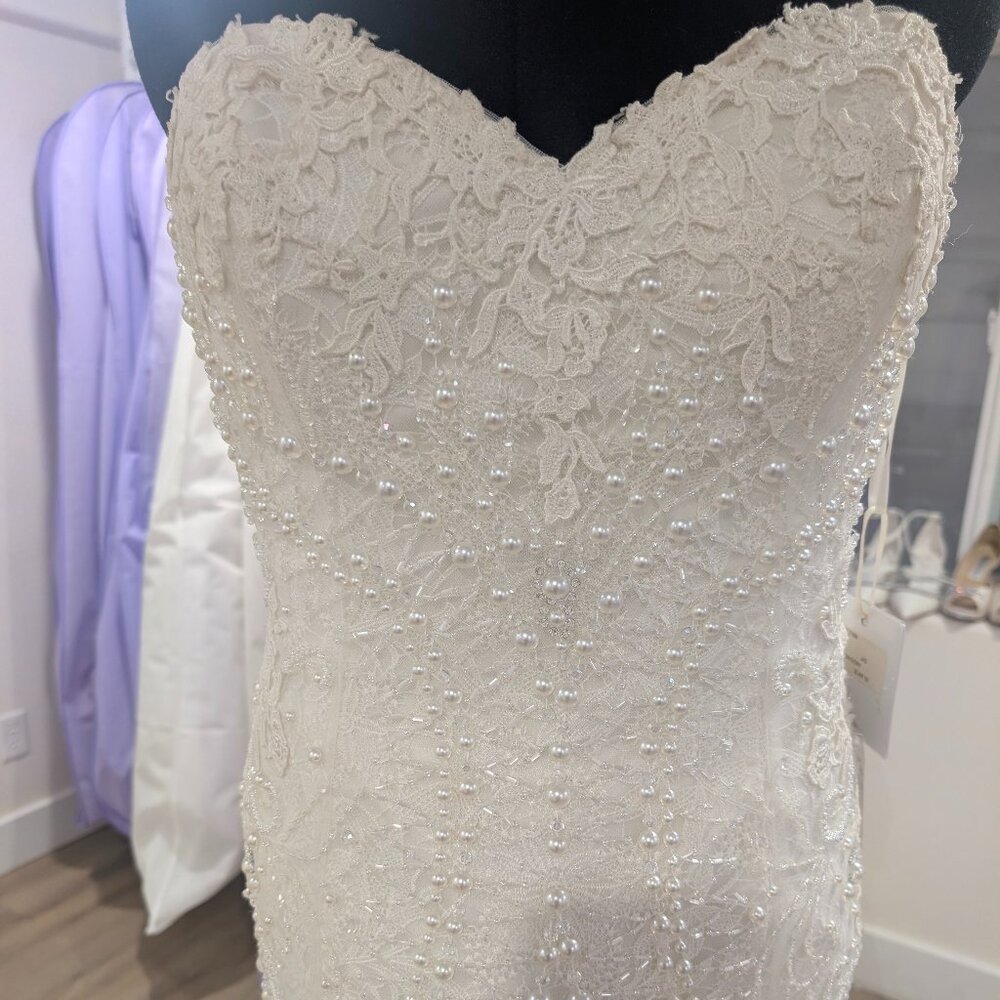 Justin Alexander 9784 Size 16 Ivory/Pearl - Picture 4 of 14